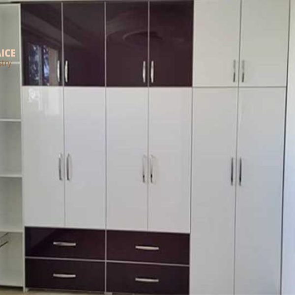 کمد دیواری دورنگ با کتابخانه