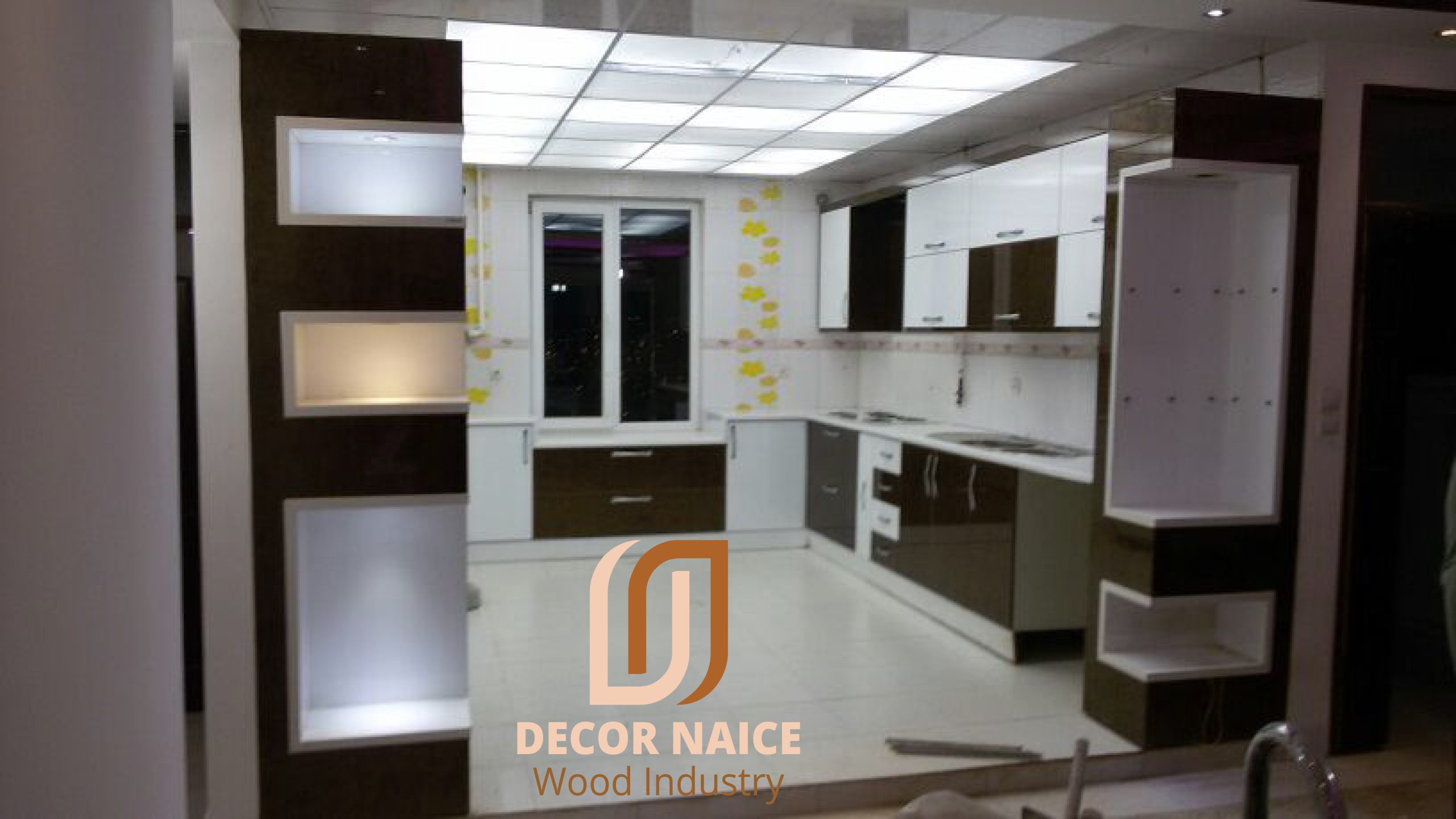 کابینت هایگلاس دکورنایس طرح نما فلایزر